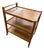 Vintage Mid-Century Danish Modern Teak 3-Tier Bar Cart With Flower Tile Inset by Brdr. Furbo For Sale