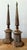 Vintage Boho Patinated Metal Obelisks - A Pair For Sale - Image 12 of 12