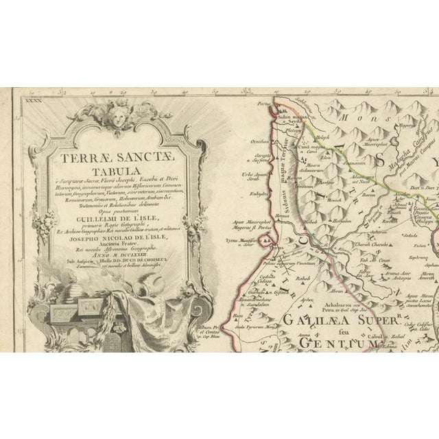 Antique Holy Land Maps, 1782, Set of 2 For Sale - Image 9 of 10