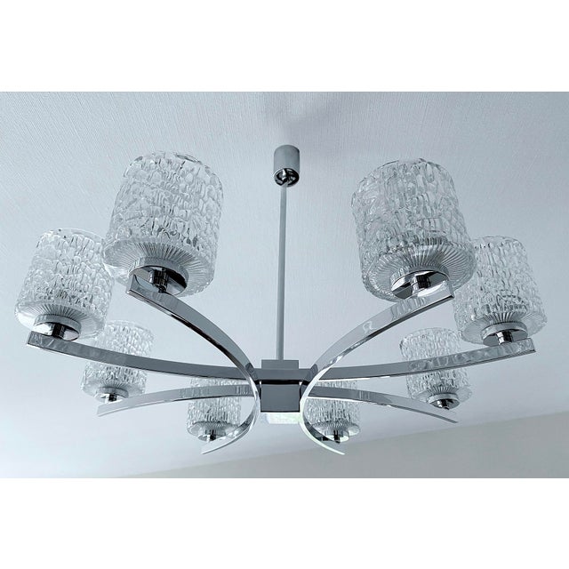 Silver Brutalist Pendant Light from Kaiser-Leuchten, 1970s For Sale - Image 8 of 18