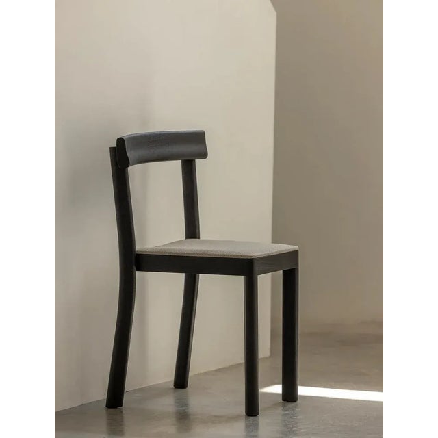 Galta Black Oak and Grey Fabric Chair by SCMP Design Office for Kann Design For Sale - Image 4 of 5