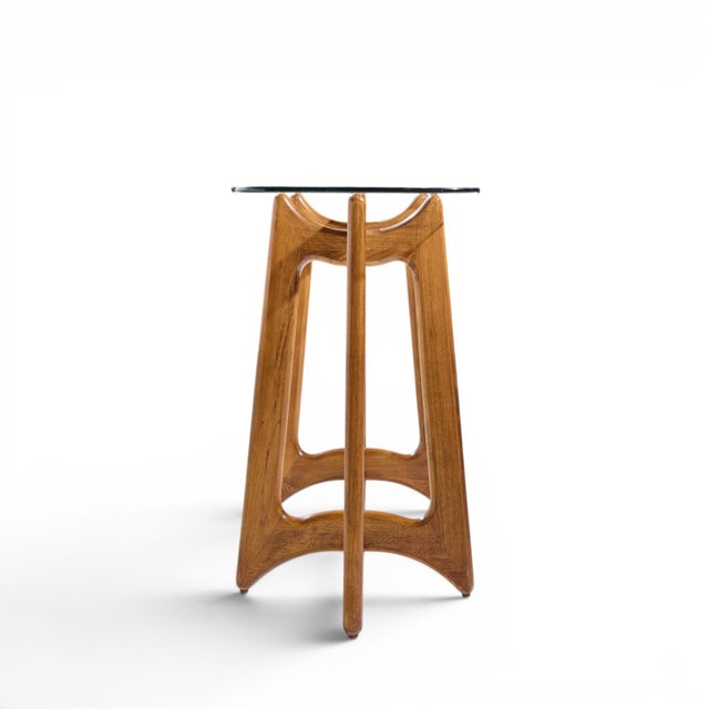 Craft Associates Adrian Pearsall for Craft Associates Mid Century Sculptural Walnut Console Table For Sale - Image 4 of 9