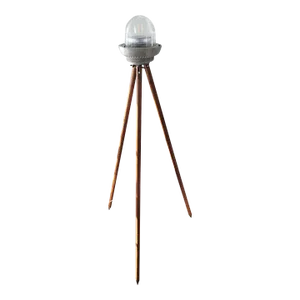 Vintage Mid 20th Century Industrial Style Tripod Floor Lamp With Lighthouse Style