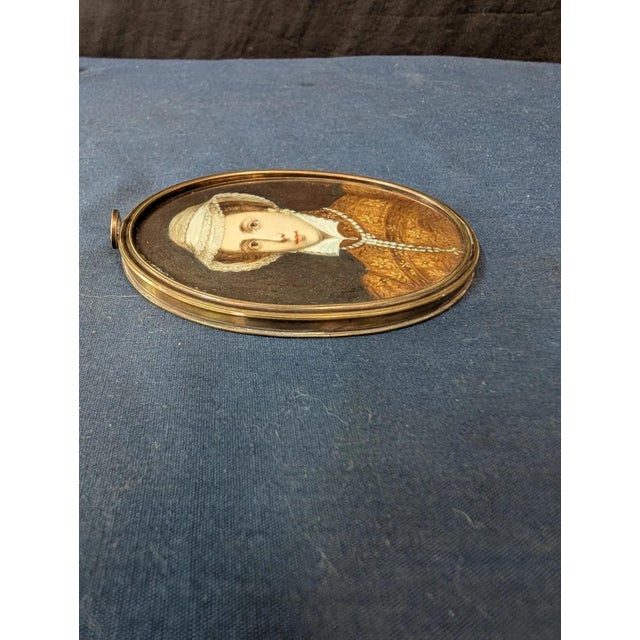 Portraiture Early 19th Century Miniature Painting of a Lady by Streicher For Sale - Image 3 of 3