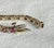 Red Vintage 1980s 14k Yellow Gold Ruby & Diamond Tennis Bracelet For Sale - Image 8 of 11