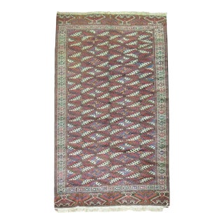 Antique Zabihi Collection Tribal Turkeman Rug - 6'8" x 10'10" For Sale