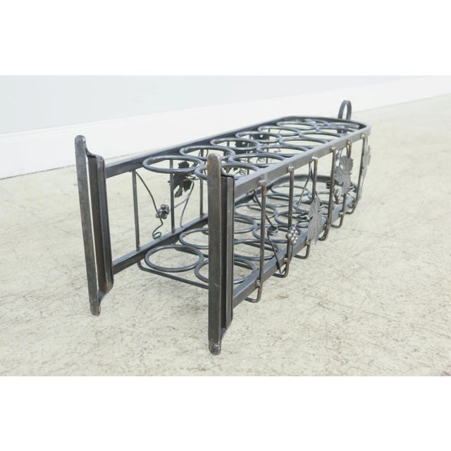 Charleston Forge Attributed Steel & Iron Wine Rack For Sale - Image 9 of 10