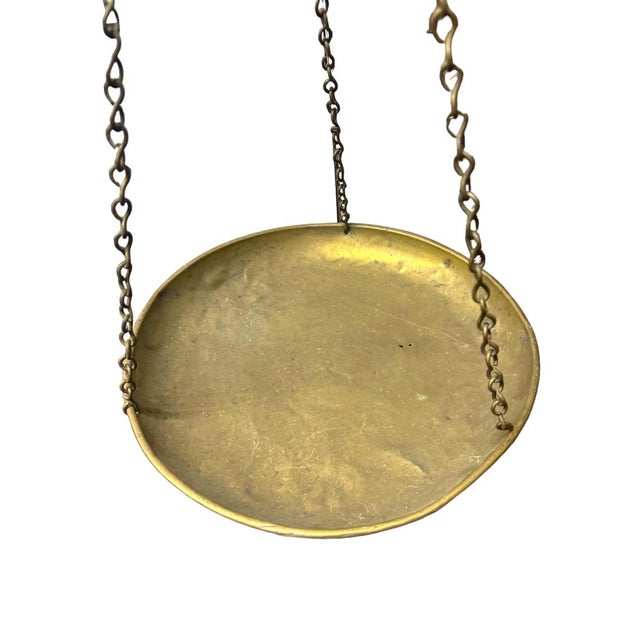 Antique Hanging Brass Balance Scale For Sale - Image 4 of 7