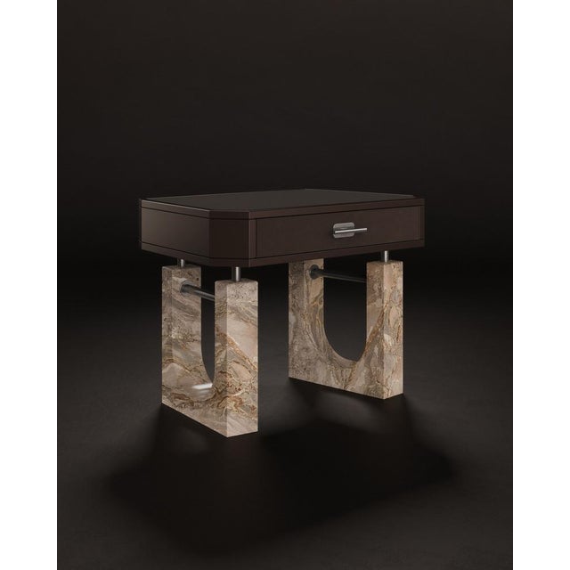 Lincoln Bedside Table by Porus Studio For Sale - Image 4 of 14