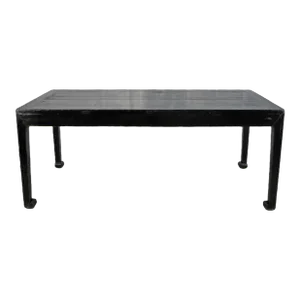 35" Tall Antique Black Lacquer Table