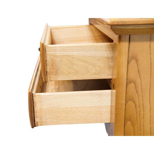 Wood Link Taylor Countryside Collection Solid Oak Early American Rustic 21" Open Cabinet Nightstand 6613 For Sale - Image 7 of 14