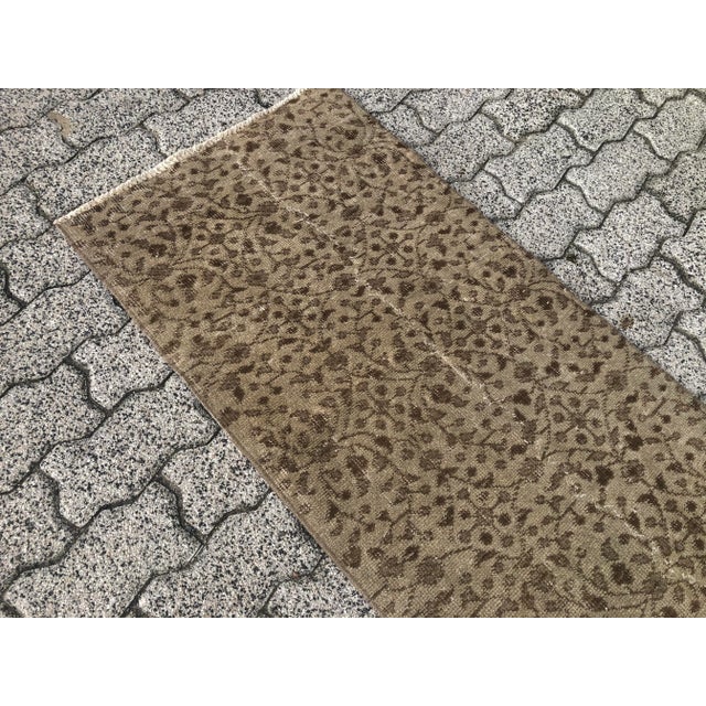 Textile Vintage Oushak Handmade Runner For Sale - Image 7 of 11