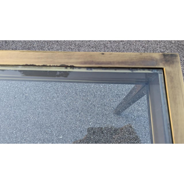 1970s Modern Dining Table With Acid Etched Brass Panels in Style of Bernhard Rohne Mastercraft For Sale - Image 10 of 12