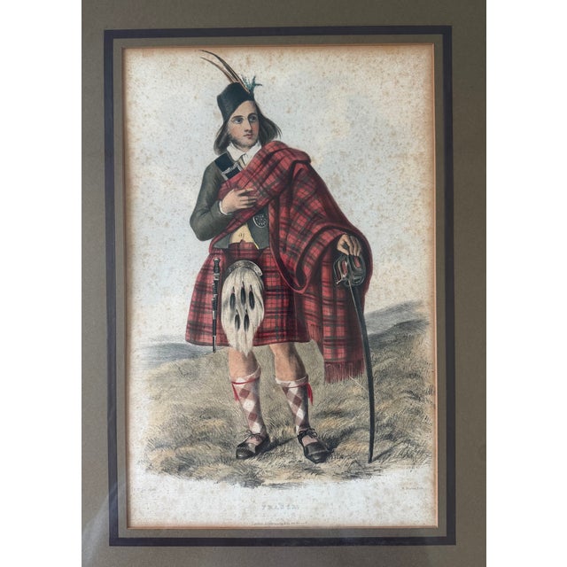 Pair of Framed Hand Colored Lithographs of "The Clans of the Scottish Highlands" by Robert Ronald McIan For Sale - Image 4 of 16