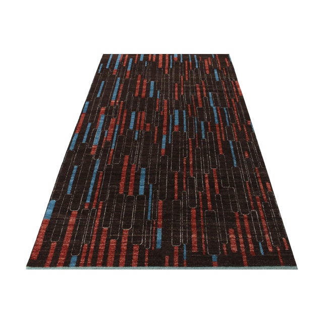 From Rug & Kilim’s New & Modern Collection, a vibrant 5x10 contemporary rug playing mid-century modern and Deco vibes in...