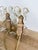 Vintage French Brass and Crystal Glass Floral Wall Sconces in the style of Maison Baguès, 1940s, Set of 2 For Sale - Image 12 of 17