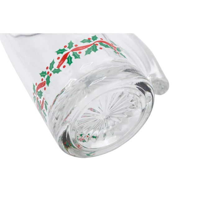 Glass Christmas Beer Steins - Set of 6 For Sale - Image 7 of 8