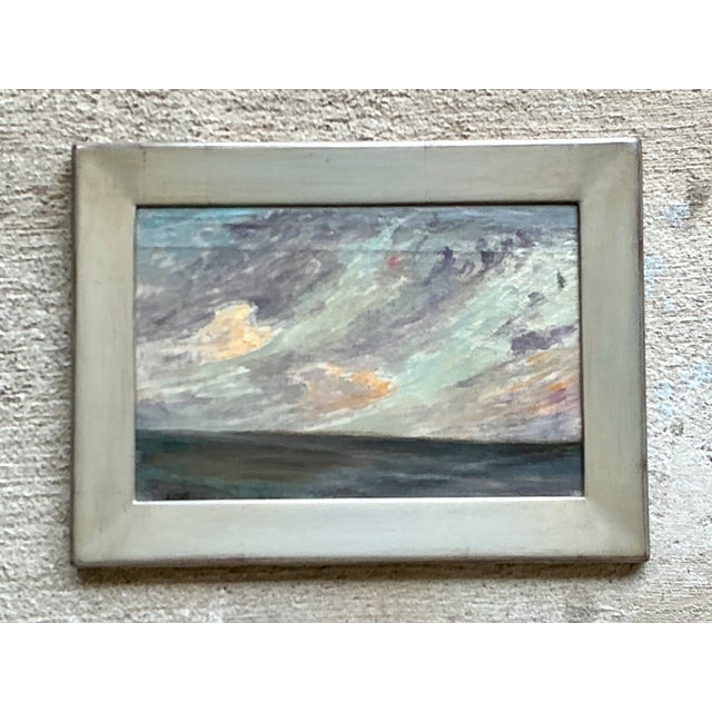Vintage Framed Seascape Oil Painting For Sale - Image 4 of 12