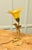 Gold French Painted Toleware Lilly Pad Table Lamp, 1960 For Sale - Image 8 of 9