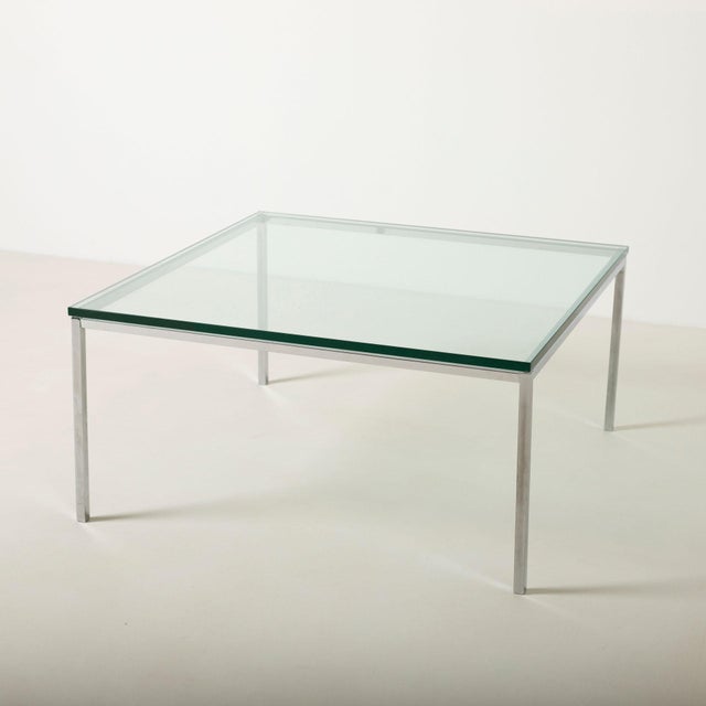 Modernist Chrome and Tempered Glass Coffee Table, Germany, 1980s For Sale - Image 6 of 7