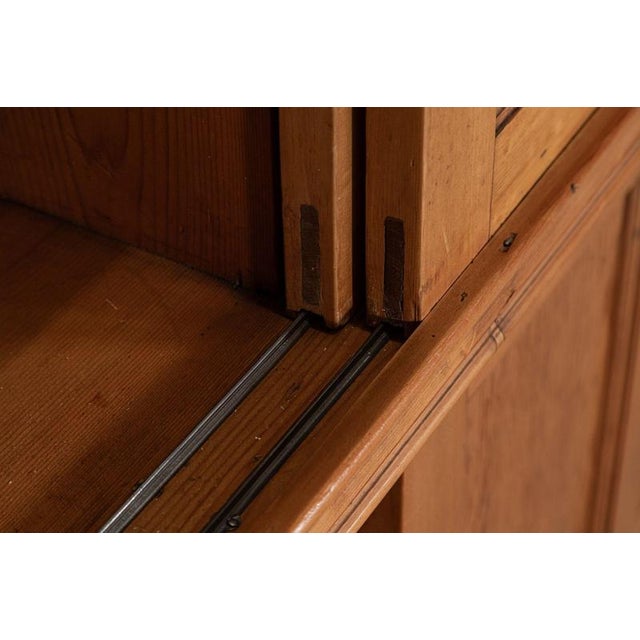 Large 19th Century English Pine Housekeepers Cabinet, 1890 For Sale - Image 17 of 18