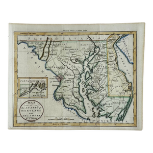 Maryland & Delaware Map by Morse, Circa 1796