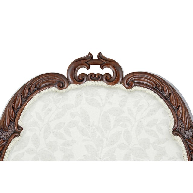 Mid 19th Century Carved Walnut Armchair For Sale - Image 9 of 11