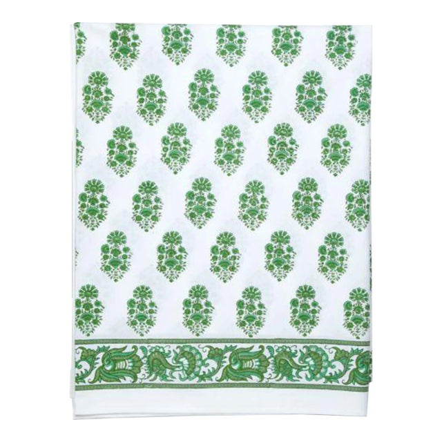 Riya Queen Bed Green Flat Sheet For Sale