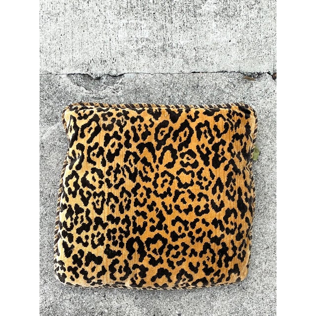 Mid 20th Century Vintage Scalamandre Leopard Throw Pillow For Sale - Image 5 of 16