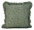 Fabdivine Handmade Block Printed Cushion Cover Green 24x24 Inch Pure Linen- Himachal For Sale