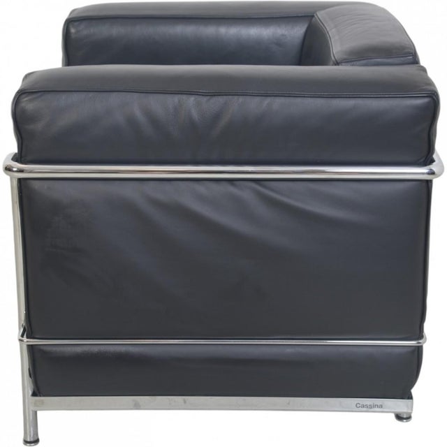 LC2 Chair in Black Leather from Le Corbusier, 2000s For Sale - Image 9 of 14