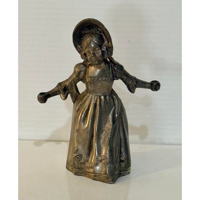Late 19th Century Antique 1800s Pewter Little Match Girl Candle Snuffer Hans Christian Andersen For Sale - Image 5 of 12
