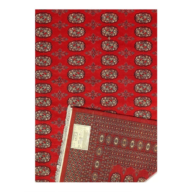 Traditional Pasargad Fine Hand Knotted Bokara Rug For Sale - Image 3 of 3