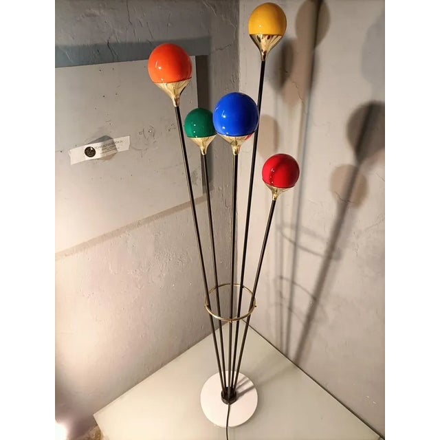 Metal Iron, Brass & Marble Alberello Floor Lamp from Stilnovo For Sale - Image 7 of 18