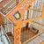 Metal Art Deco Orange Japanned Metal Bird Cage, Hand-Painted, Circa 1900-1920 For Sale - Image 7 of 18