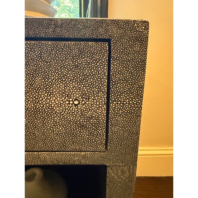 Made Goods Dario Faux Shagreen Nightstands (Pair), Attributed For Sale - Image 16 of 16