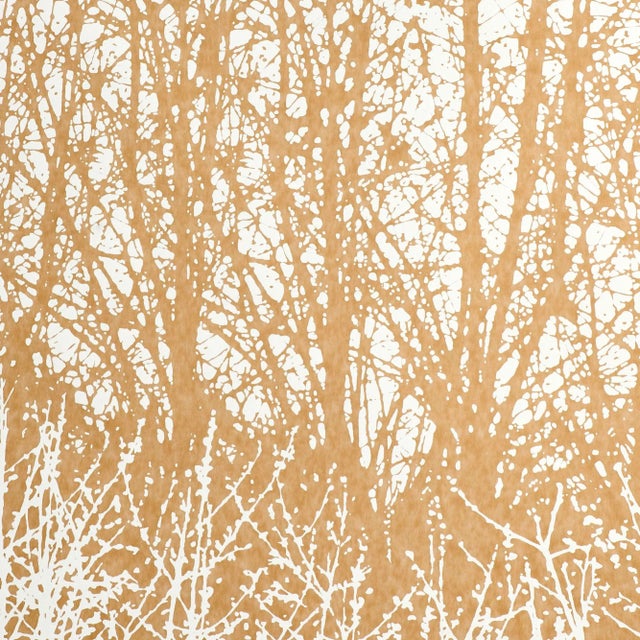 Contemporary Schumacher x Vera Neumann Birches Wallpaper in Tan (9 Yards) For Sale - Image 3 of 5