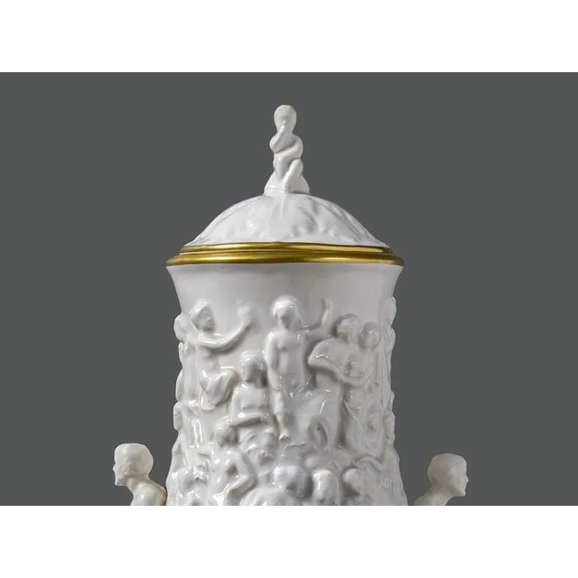 Italian Ceramic Vase from Capodimonte For Sale - Image 3 of 9