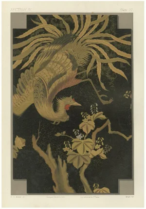 Japanese Phoenix in Flight, 1880s, Paper