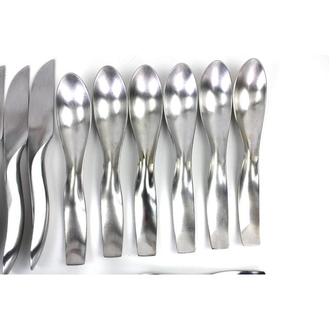 Model 7000 Danube Cutlery by Janos Megyik for Amboss, 1970s, Set of 24 For Sale - Image 6 of 18