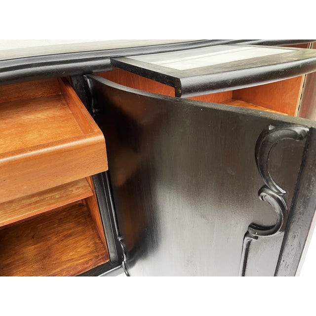 Art Deco Black Sideboard, 1940s For Sale - Image 12 of 18