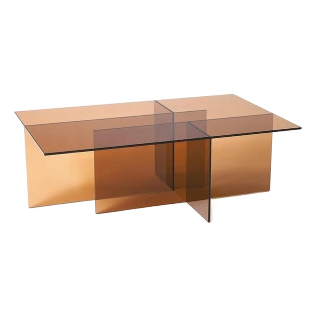 Acrylic Coffee Table Amber For Sale