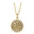 Syna Yellow Gold and Oxidized Silver Tree of Life Pendant with Diamond For Sale