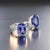 Traditional Natural Tanzanite Diamond Ring Size 6 14k W Gold 4 TCW Certified For Sale - Image 3 of 13