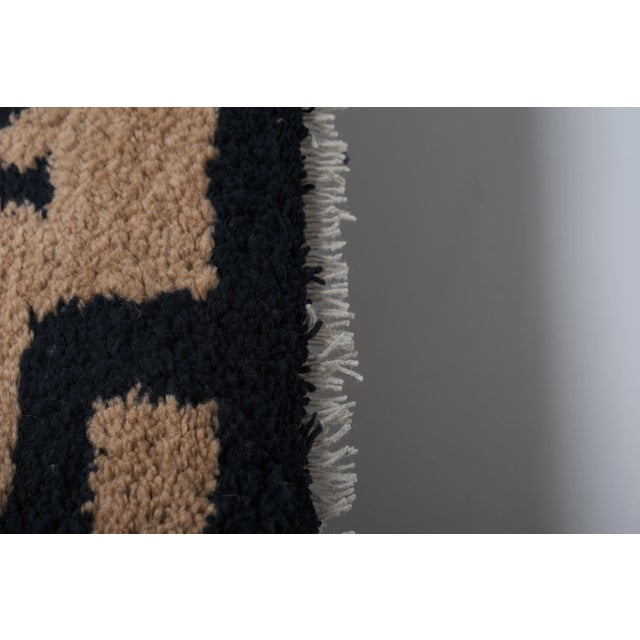 Ecru 1960s Vintage Organic Wool Turkish Tulu Rug 3'1'' X 6'2'' For Sale - Image 8 of 10