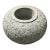 Beautiful Java round stone carved pot with charming repeating floral pattern. Solid heavy handmade piece from Indonesia...