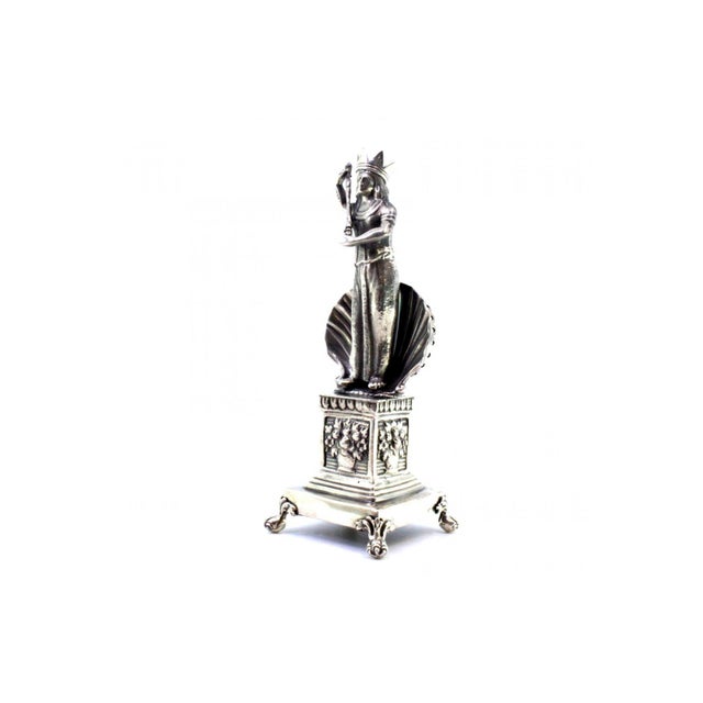 Silver Toothpick Holder with Amphitrite For Sale - Image 3 of 10