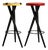 Pair of Bar Stools in Hardwood & Leather, Unknown, 1950s For Sale