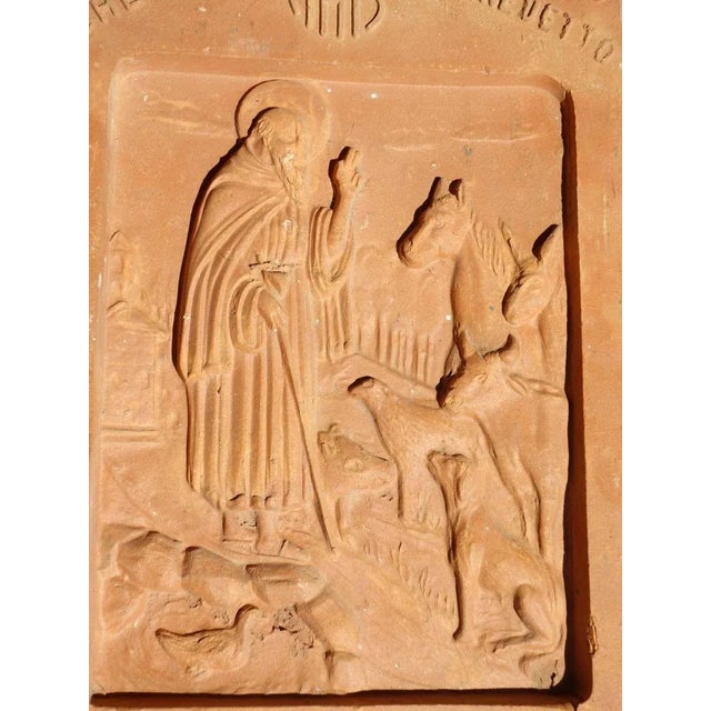 1930s Corn Advertising S. Antonio Earthenware, Usate mangime perfetto che alla MAIS ho benedetto