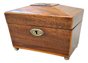 18th Century Georgian Sarcophagus-Shaped Mahogany Tea Caddy